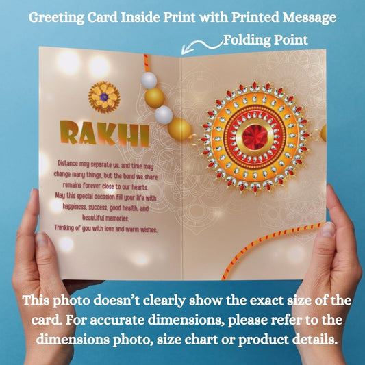 AanyaCentric Raksha Bandhan Card for Brother and Sister — Printed Greeting Card with Envelope