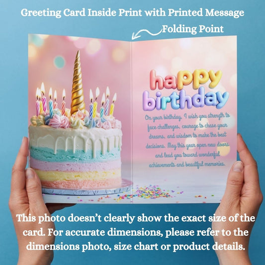 Birthday Greeting Card with Envelope - Gift for Loved Ones, Colleague, Friend