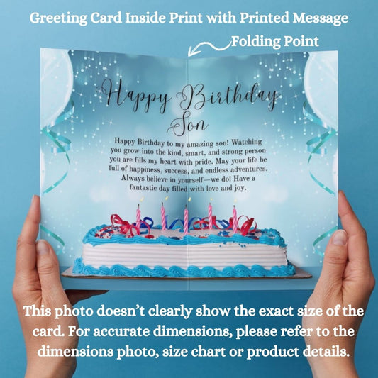 Son Birthday Greeting Card with Envelope