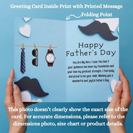 Father's Day Card for Dad — Printed Greeting Card with Envelope