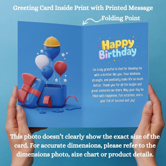 Brother Birthday Greeting Card with Envelope