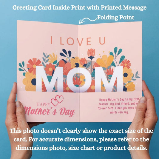 Mother's Day Greeting Card with Envelope - Gift for Mom