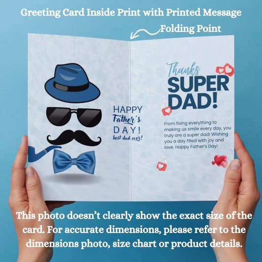 Father's Day Card for Dad — Printed Greeting Card with Envelope