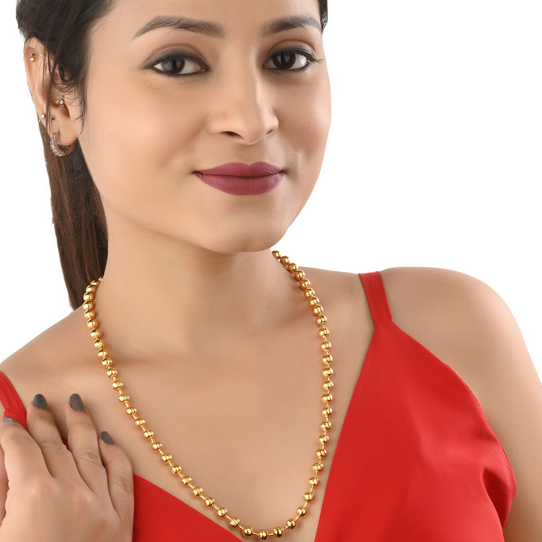 Silver Plated Anklets & 22 inch Gold Plated Chain
