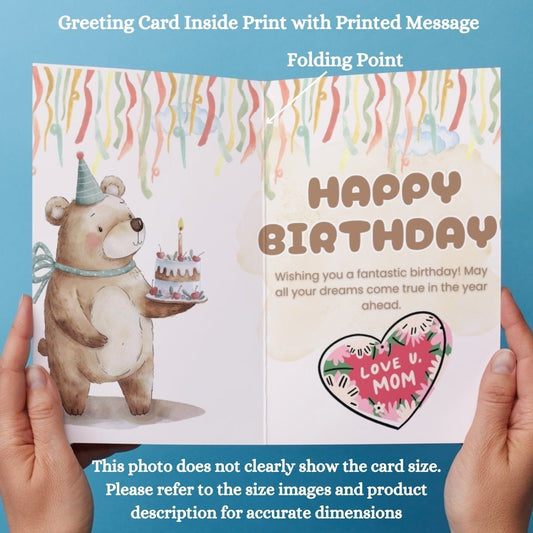 Customised Birthday Greeting Card with Photos for Mother | Preprinted Inside Message