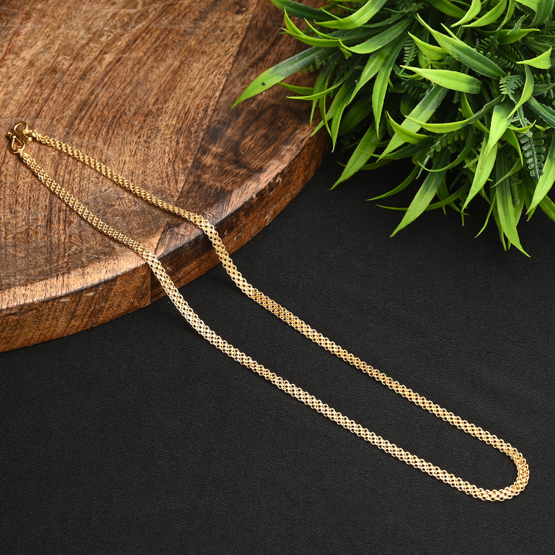 Silver Plated Anklets & 22 inch Gold Plated Chain