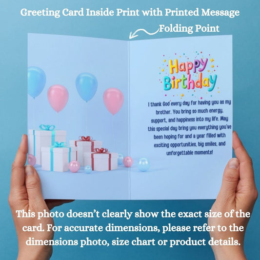 Brother Birthday Greeting Card with Envelope