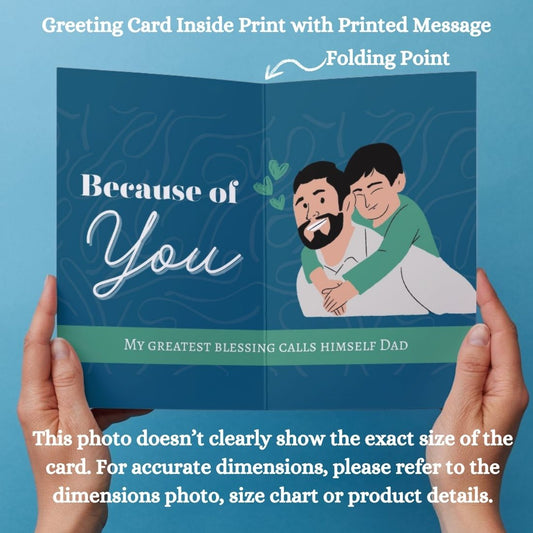 Father's Day Card for Dad — Printed Greeting Card with Envelope