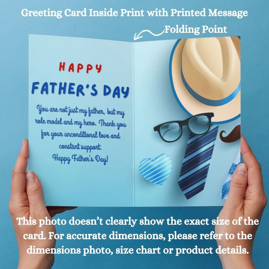 Father's Day Card for Dad — Printed Greeting Card with Envelope