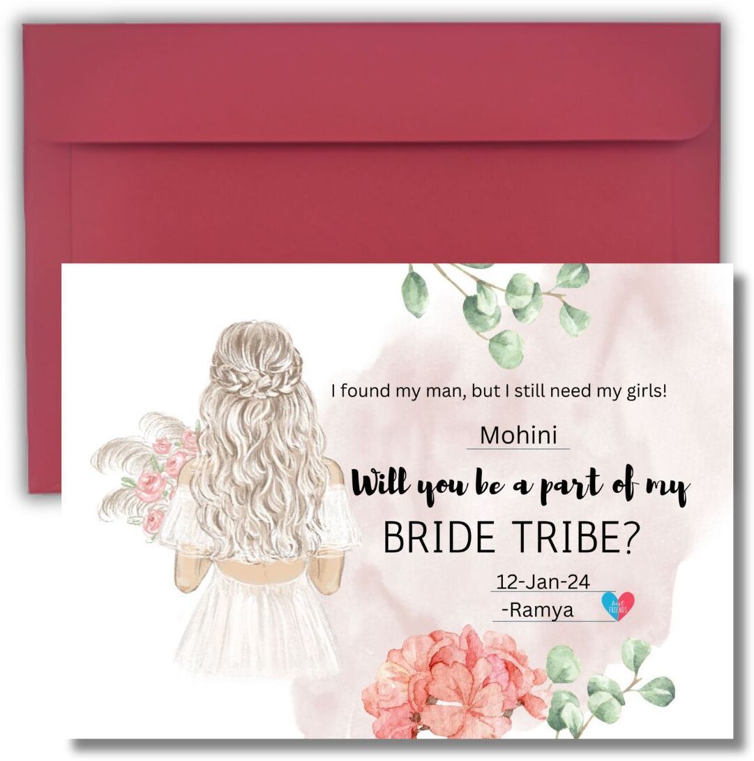Bridesmaid Proposal Invitation Cards 5.8x8.3inch | Wedding Invite