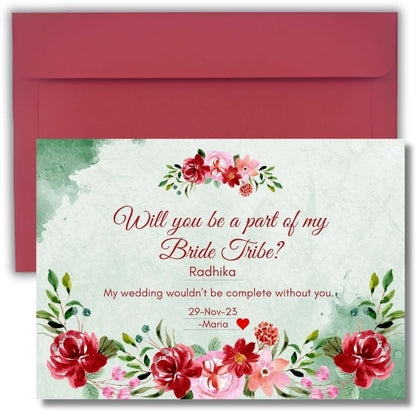 Bridesmaid Proposal Invitation Cards 5.8x8.3inch | Wedding Invite