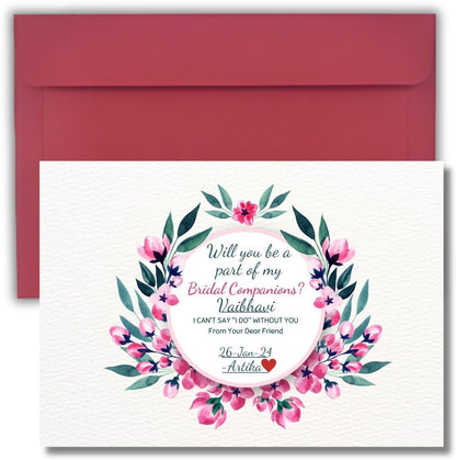 Bridesmaid Proposal Invitation Cards 5.8x8.3inch | Wedding Invite