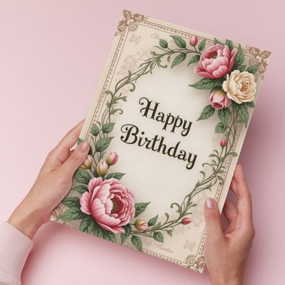 Birthday Greeting Card with Envelope - Gift for Loved Ones, Colleague, Friend