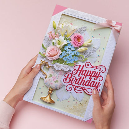 Birthday Greeting Card with Envelope - Gift for Loved Ones, Colleague, Friend