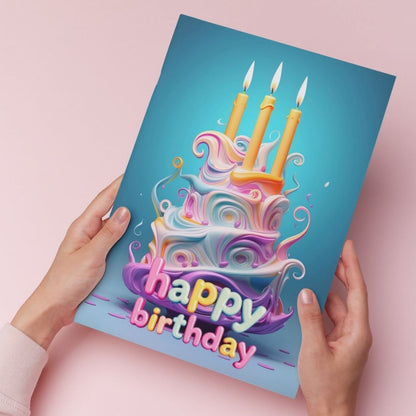 Birthday Greeting Card with Envelope - Gift for Loved Ones, Colleague, Friend