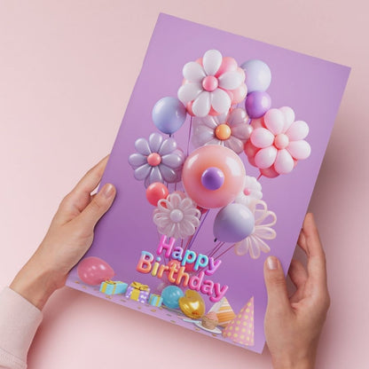 Birthday Greeting Card with Envelope - Gift for Loved Ones, Colleague, Friend
