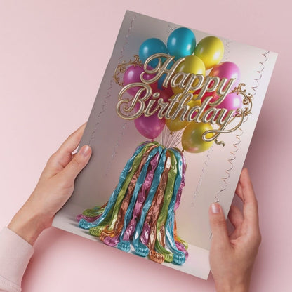 Birthday Greeting Card with Envelope - Gift for Loved Ones, Colleague, Friend