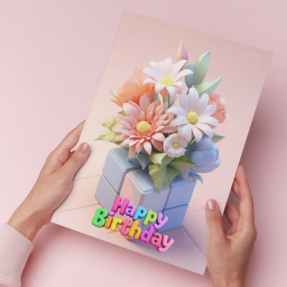 Birthday Greeting Card with Envelope - Gift for Loved Ones, Colleague, Friend
