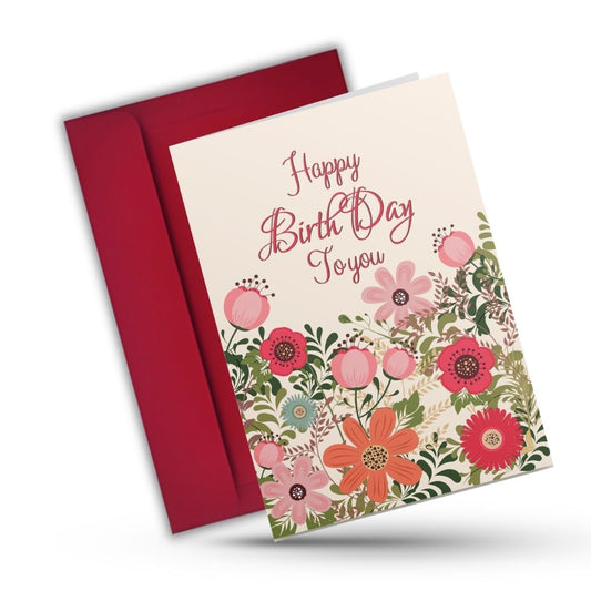 Birthday Greeting Card with Envelope - Gift for Loved Ones, Colleague, Friend
