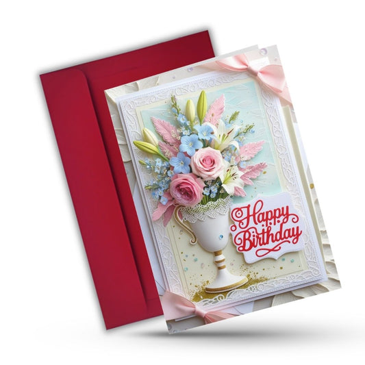 Birthday Greeting Card with Envelope - Gift for Loved Ones, Colleague, Friend