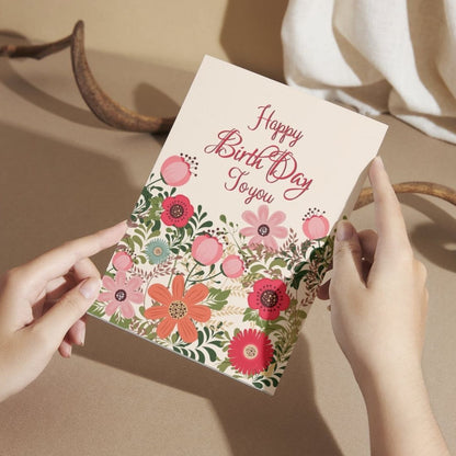 Birthday Greeting Card with Envelope - Gift for Loved Ones, Colleague, Friend