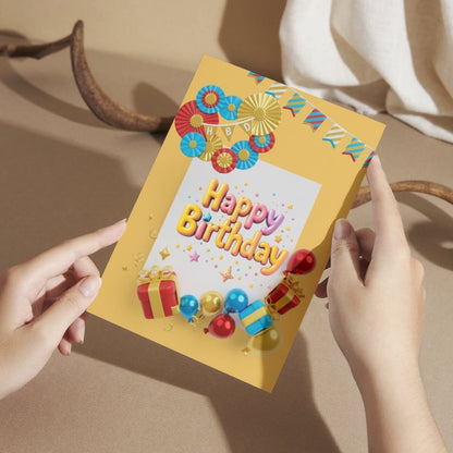 Birthday Greeting Card with Envelope - Gift for Loved Ones, Colleague, Friend