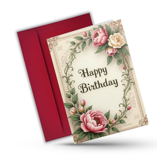 Birthday Greeting Card with Envelope - Gift for Loved Ones, Colleague, Friend