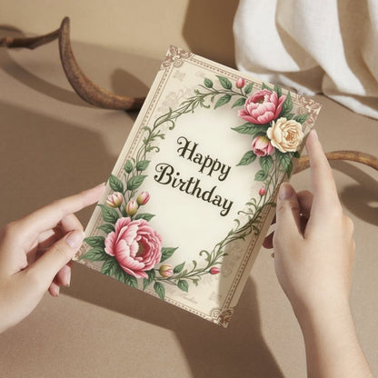 Birthday Greeting Card with Envelope - Gift for Loved Ones, Colleague, Friend