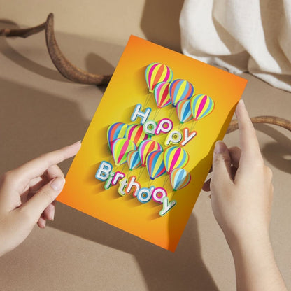 Birthday Greeting Card with Envelope - Gift for Loved Ones, Colleague, Friend
