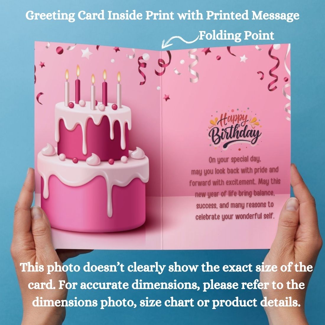 Birthday Greeting Card with Envelope - Gift for Loved Ones, Colleague, Friend
