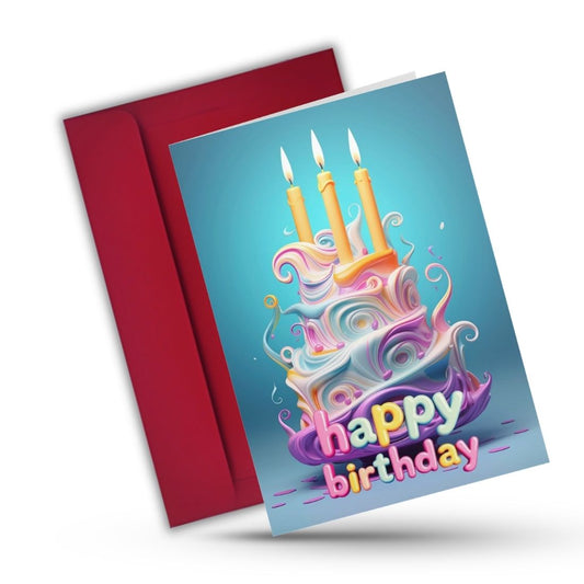 Birthday Greeting Card with Envelope - Gift for Loved Ones, Colleague, Friend