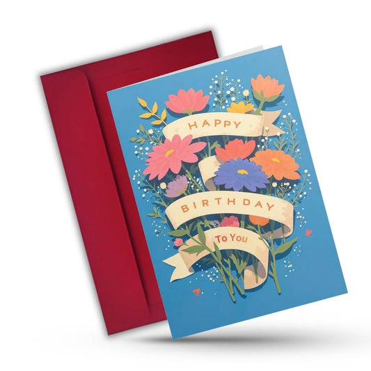 Birthday Greeting Card with Envelope - Gift for Loved Ones, Colleague, Friend