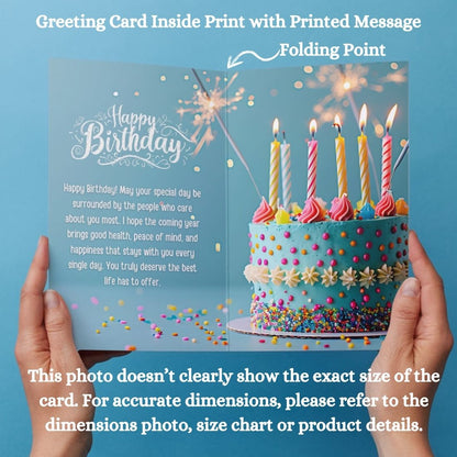 Birthday Greeting Card with Envelope - Gift for Loved Ones, Colleague, Friend