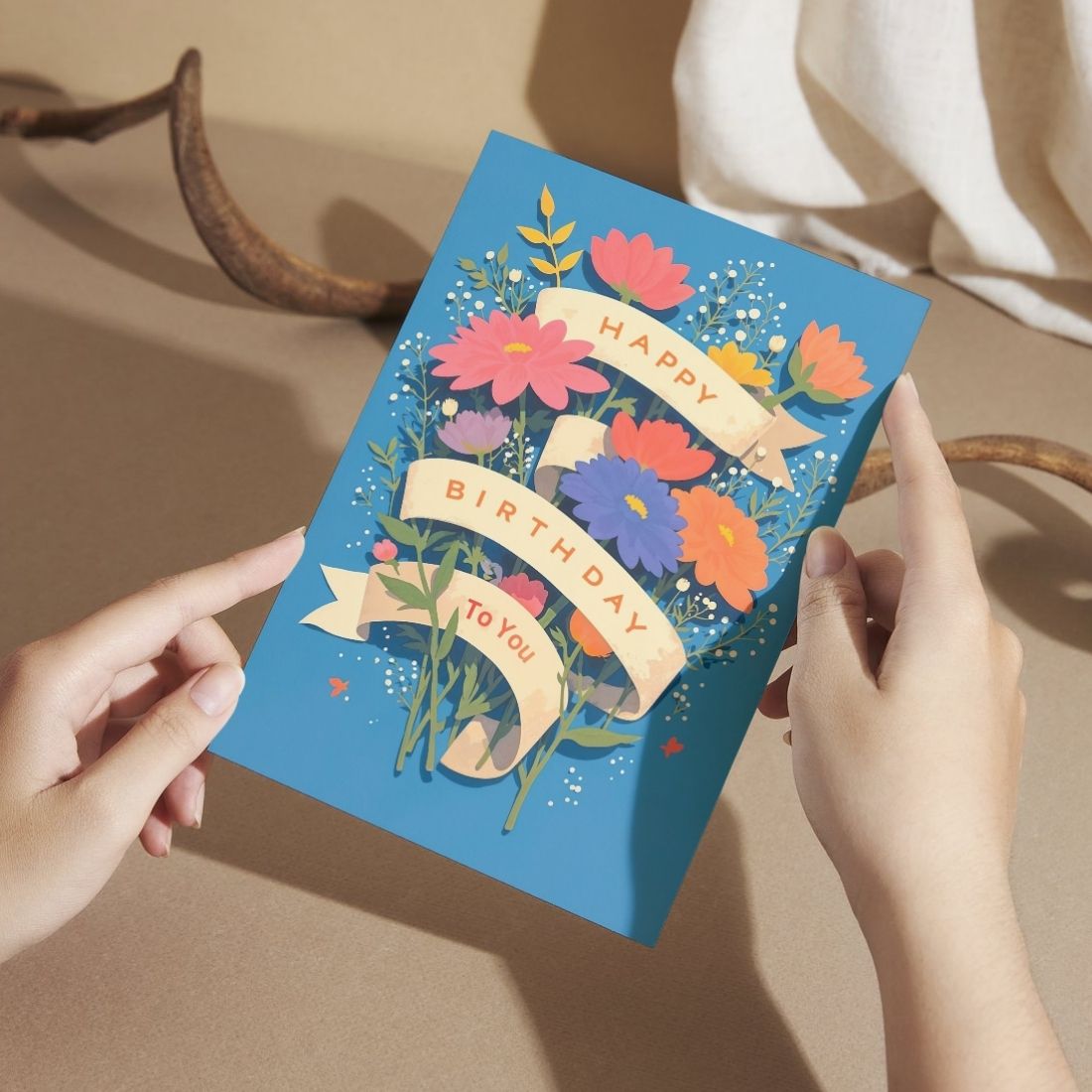 Birthday Greeting Card with Envelope - Gift for Loved Ones, Colleague, Friend