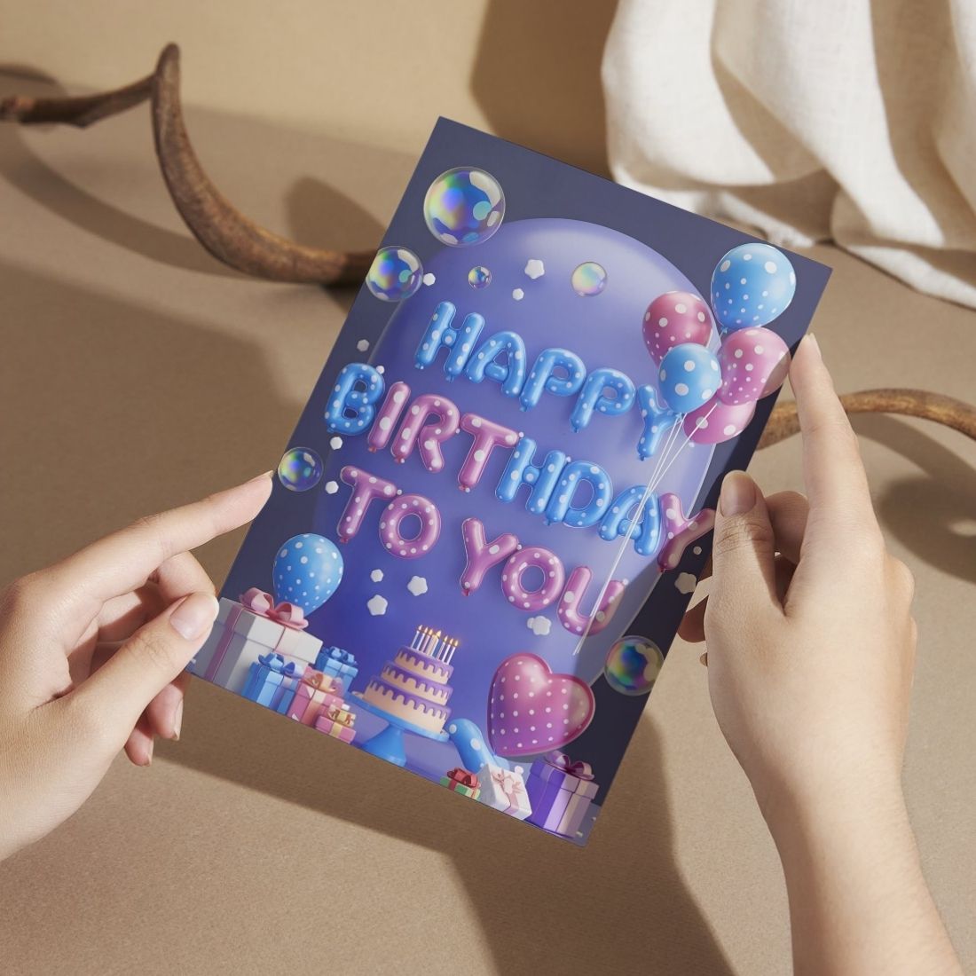 Birthday Greeting Card with Envelope - Gift for Loved Ones, Colleague, Friend