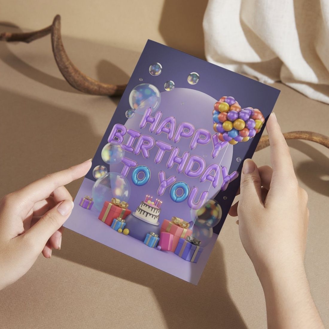 Birthday Greeting Card with Envelope - Gift for Loved Ones, Colleague, Friend