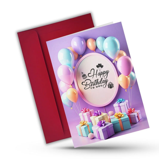 Birthday Greeting Card with Envelope - Gift for Loved Ones, Colleague, Friend