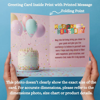 Birthday Greeting Card with Envelope - Gift for Loved Ones, Colleague, Friend