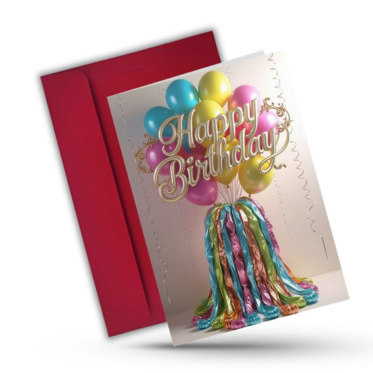 Birthday Greeting Card with Envelope - Gift for Loved Ones, Colleague, Friend