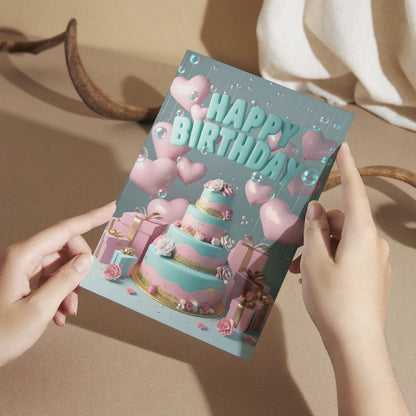 Birthday Greeting Card with Envelope - Gift for Loved Ones, Colleague, Friend