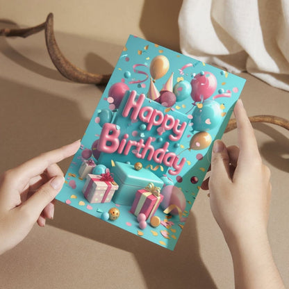 Birthday Greeting Card with Envelope - Gift for Loved Ones, Colleague, Friend