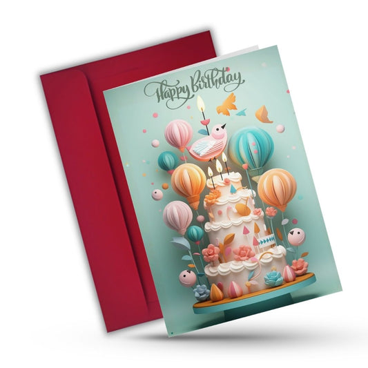 Birthday Greeting Card with Envelope - Gift for Loved Ones, Colleague, Friend