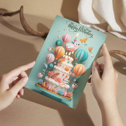 Birthday Greeting Card with Envelope - Gift for Loved Ones, Colleague, Friend