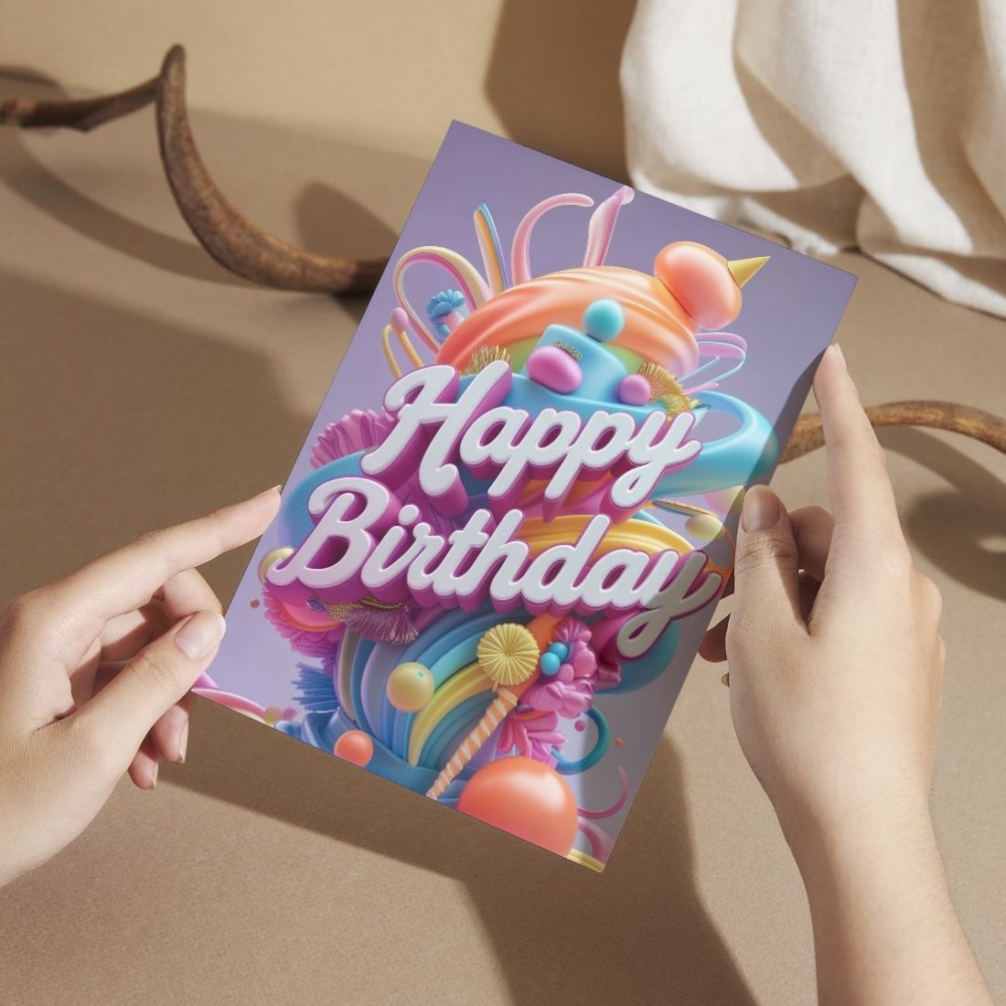 Birthday Greeting Card with Envelope - Gift for Loved Ones, Colleague, Friend