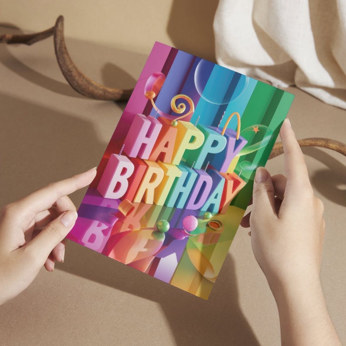 Birthday Greeting Card with Envelope - Gift for Loved Ones, Colleague, Friend