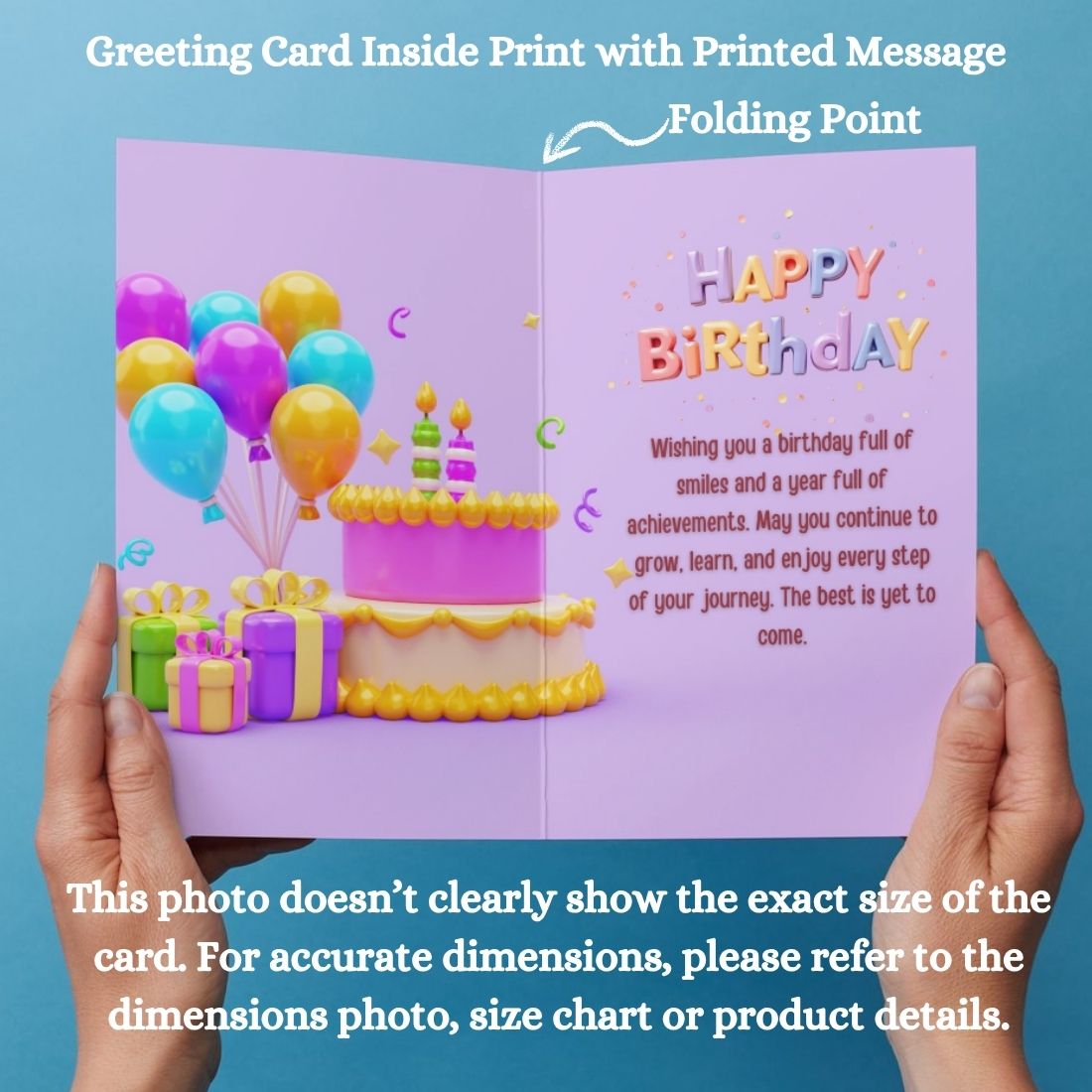 Birthday Greeting Card with Envelope - Gift for Loved Ones, Colleague, Friend
