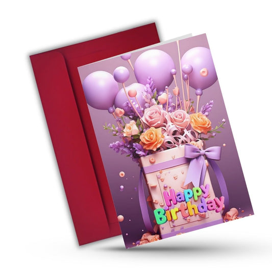 Birthday Greeting Card with Envelope - Gift for Loved Ones, Colleague, Friend