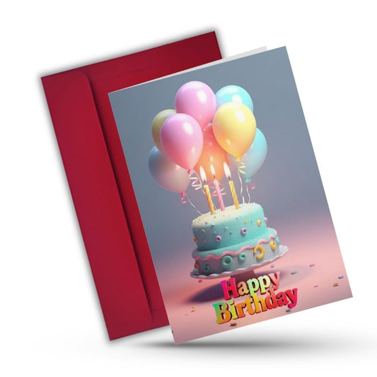 Birthday Greeting Card with Envelope - Gift for Loved Ones, Colleague, Friend