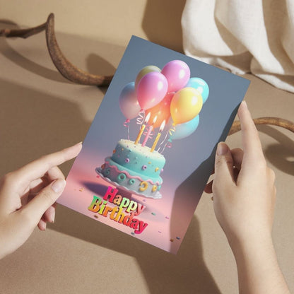 Birthday Greeting Card with Envelope - Gift for Loved Ones, Colleague, Friend