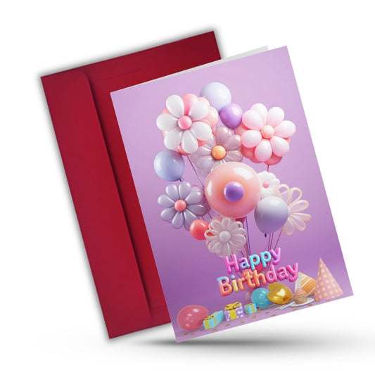 Birthday Greeting Card with Envelope - Gift for Loved Ones, Colleague, Friend